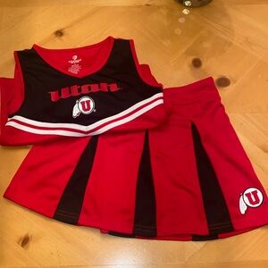 Girls Utah Utes cheer uniform